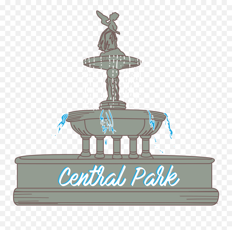 Dirty Drinking Fountain Clip Art - New York Central Park Clipart Png,Drinking Fountain Icon