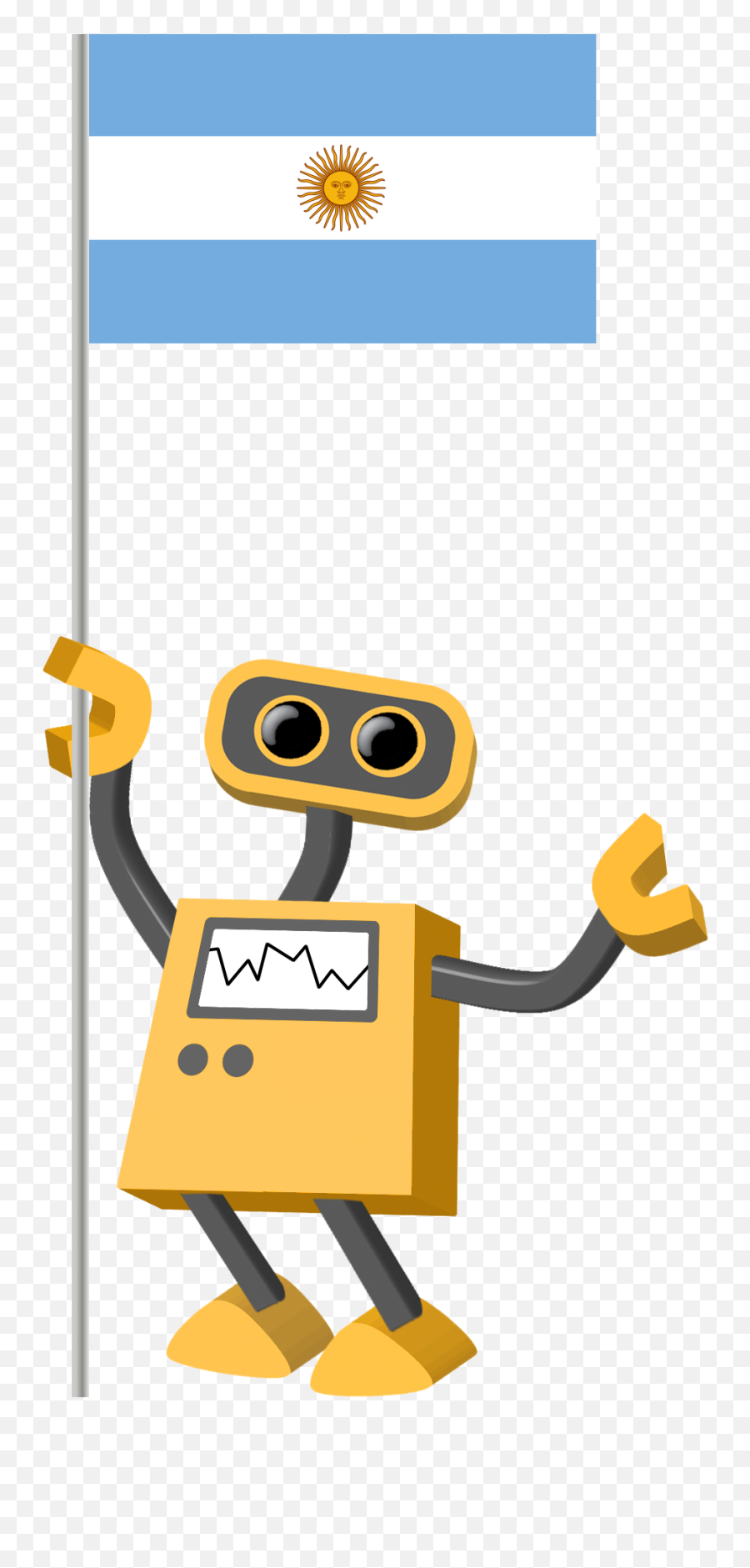 Download Flag Bot Argentina - Robot Bd Full Size Png Dz Robot,Argentina Flag Png