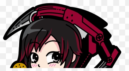 Rwby Ruby Window Peeker Decal - Rwby Peeker Sticker Png,Rwby Png