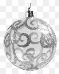 Silver Christmas Ball Png Free Download Mart - Silver Christmas Ball Png,Christmas Pattern Png