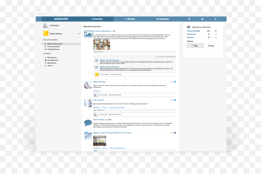 Social Media Management Tool - Made In Germany Webzunder Vertical Png,Website Social Icon