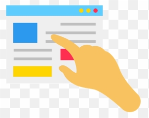 Click Icon - Download in Colored Outline Style png