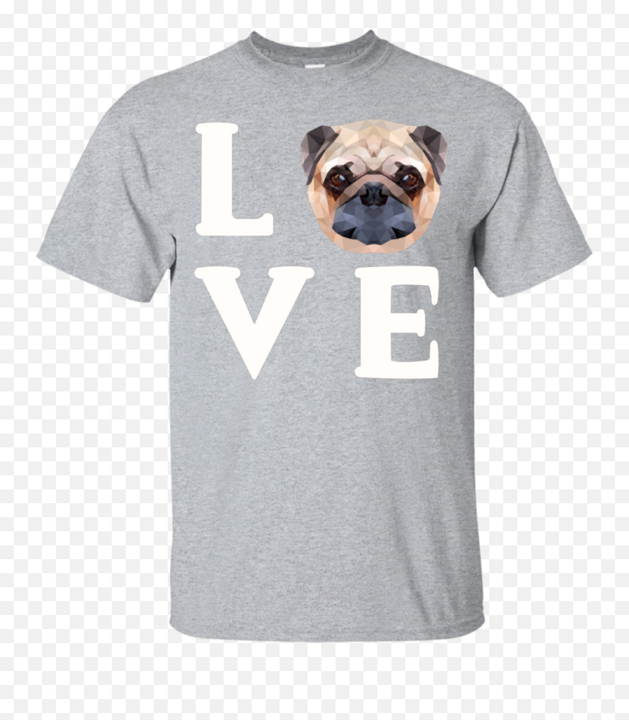 Doggynation Unisex Basic Love Pug Face Summer Top Tops - Funny Engineer T Shirts Png,Pug Face Png
