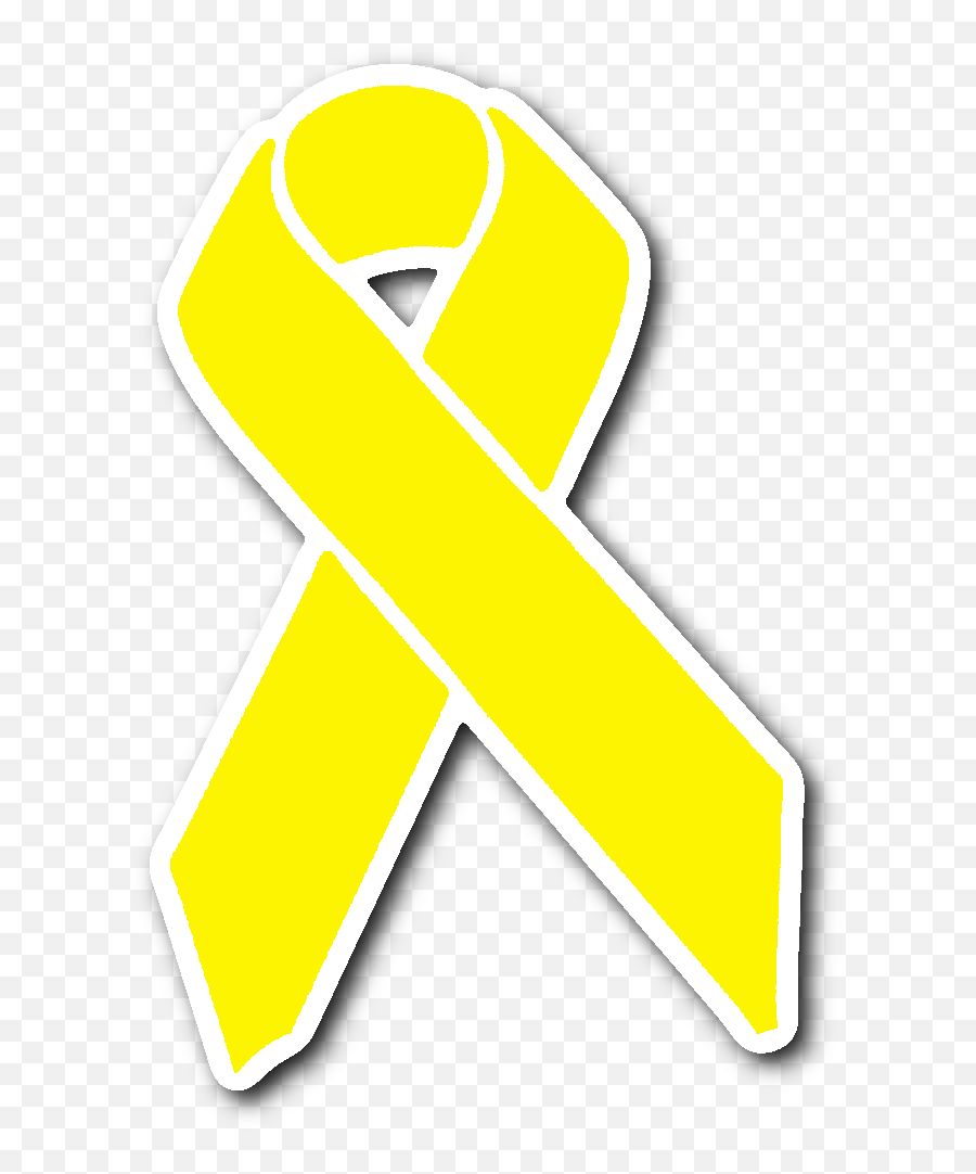 Download Hd Yellow Awareness Ribbon Transparent Png Image - Sign,Awareness Ribbon Png