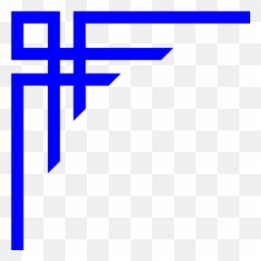 Blue Corner Border Design - Chinese png