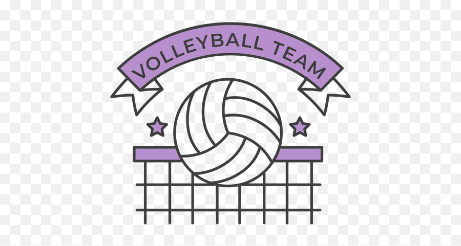 Ball Net Star Colored Badge Sticker - Circle Png,Volleyball Net Png