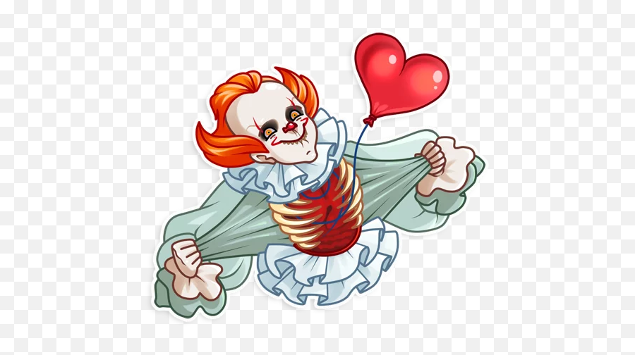 Telegram Sticker 22 From Collection Pennywise - Christmas Pennywise Png,Pennywise Transparent