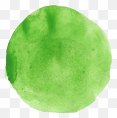 33 Watercolor Circle Transparent - Green Png