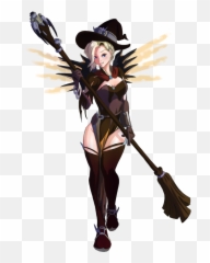 Download Witch Mercy Png - Fanart Halloween Overwatch