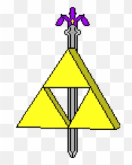 Triforce And Master Sword Pixel Art Maker - Cross png
