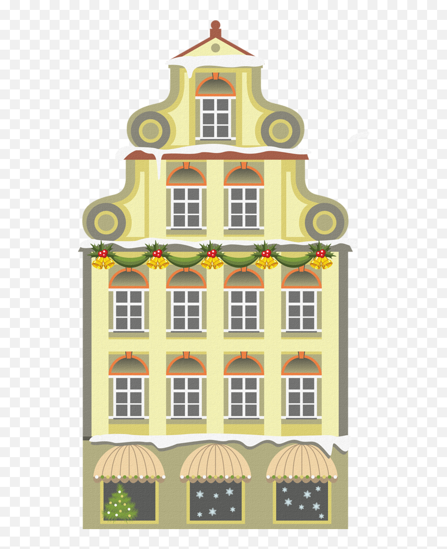 Download 007 - Christmas Building Clipart Png Png Image With Victorian Christmas Village Clip Art,Building Clipart Png