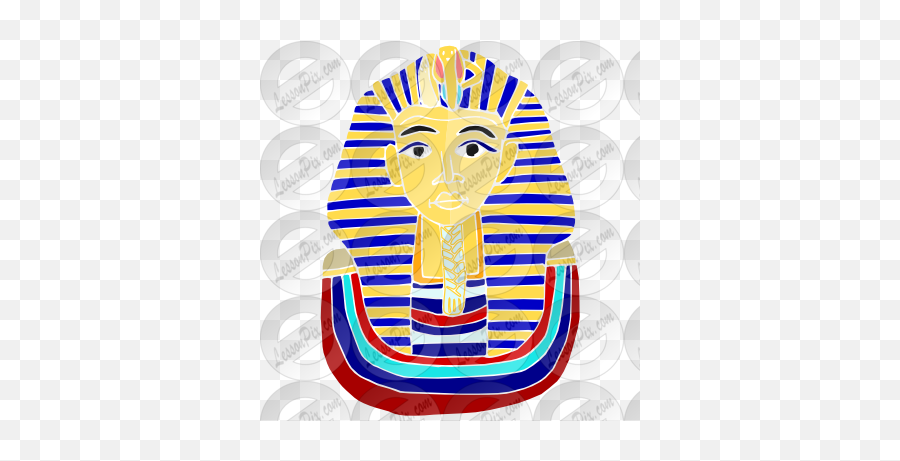 King Tut Stencil For Classroom Therapy Use - Great King Illustration Png,King Tut Png