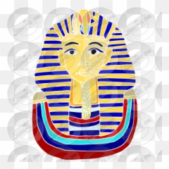 King Tut Stencil For Classroom Therapy Use - Great King Illustration Png,King Tut Png