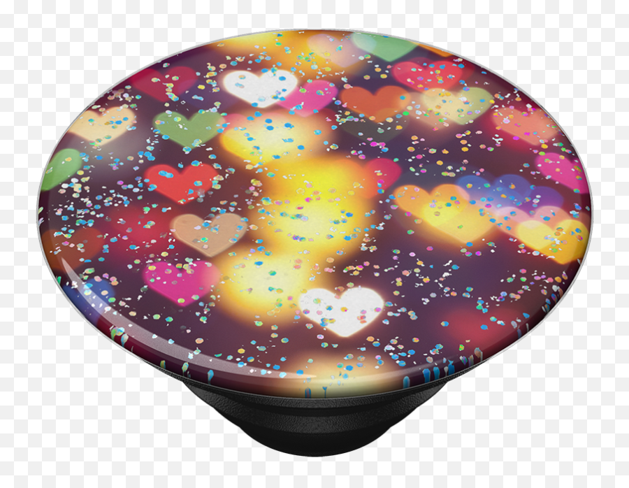 Glitter Bokeh Hearts - Popsockets Png,Bokeh Png