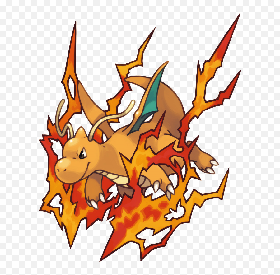 Download Hd Dragonite - Dragonite Fire Transparent Png Image Cool Dragonite,Dragonite Png