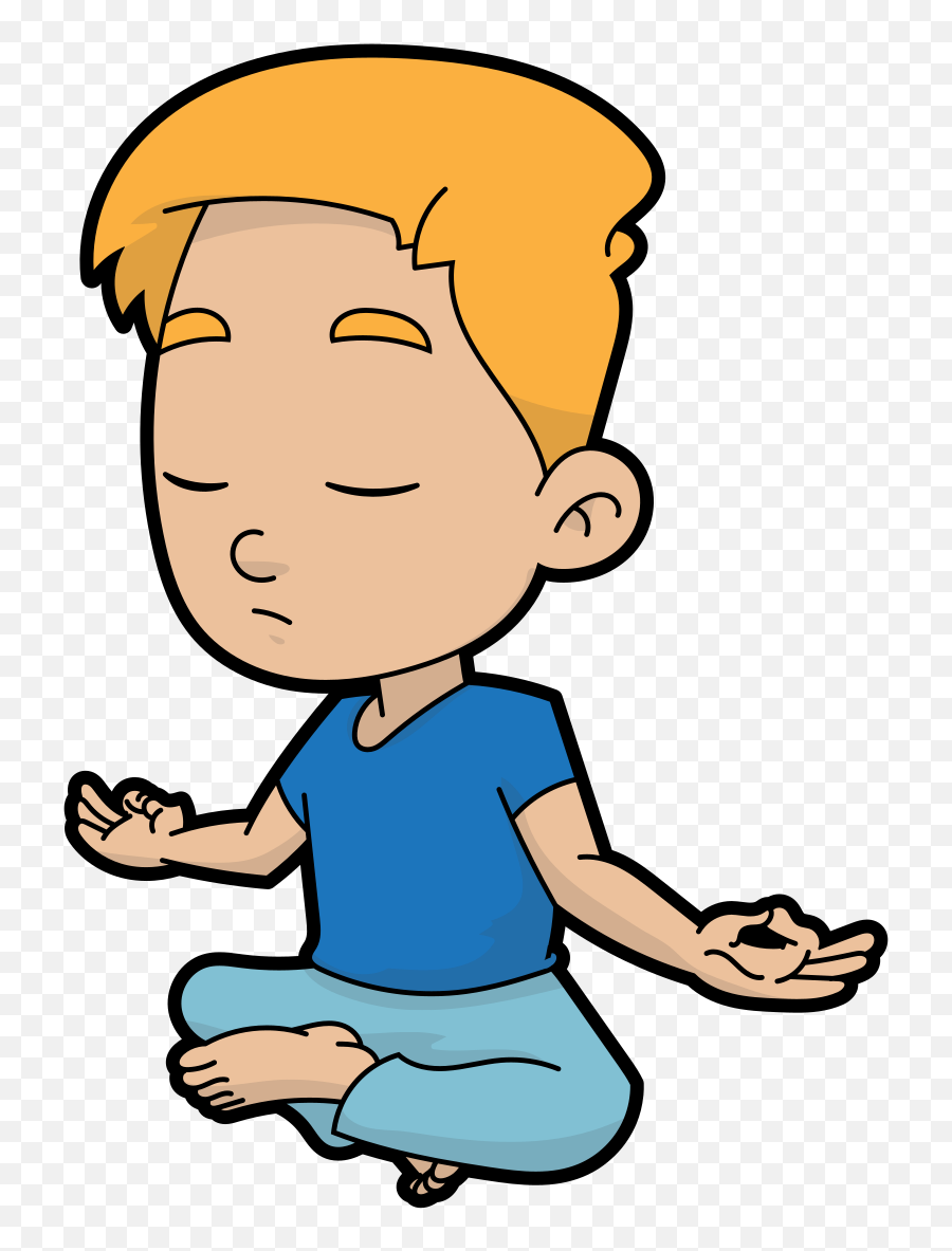 Filea Calm Cartoon Guy In Meditationsvg - Wikimedia Commons Calm Clipart Png,Cartoon Face Png