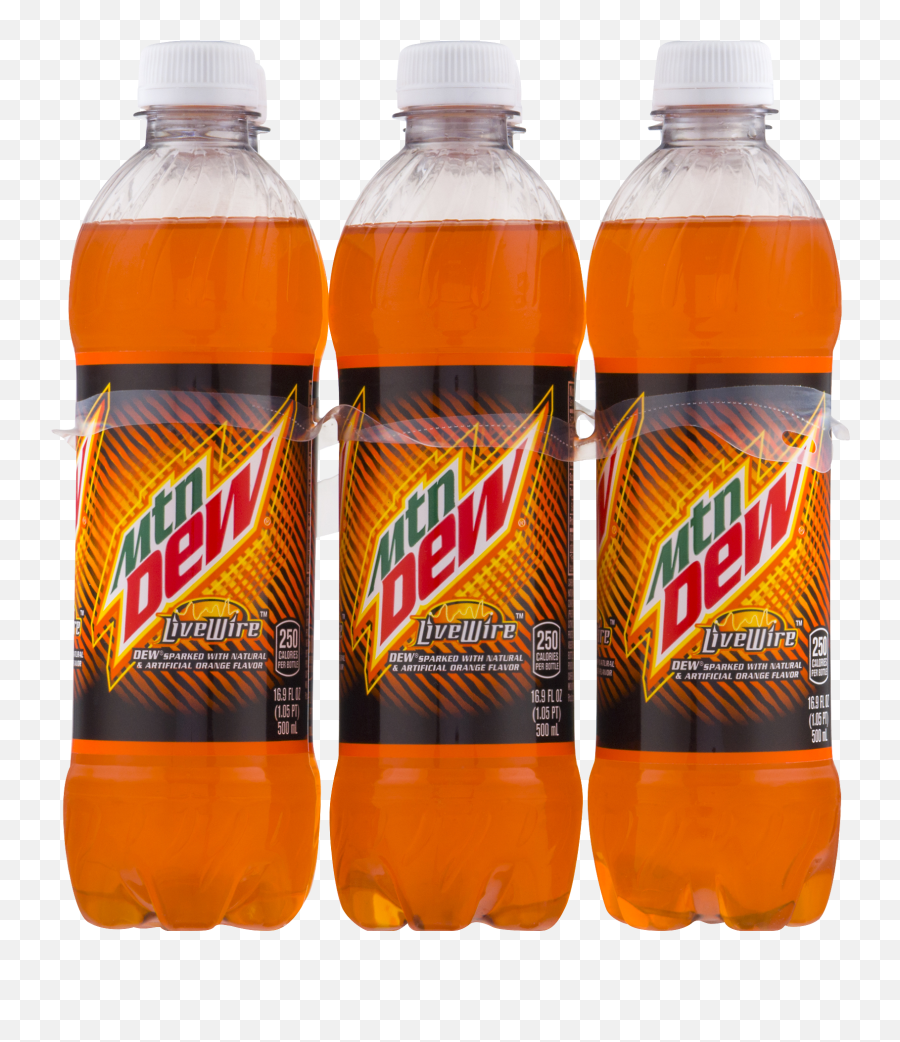 Mountain Dew Livewire Orange Soda 6 - 169 Fl Oz Pack Png,Mtn Dew Transparent