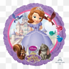 Sofia The First Balloon - Round Princess png