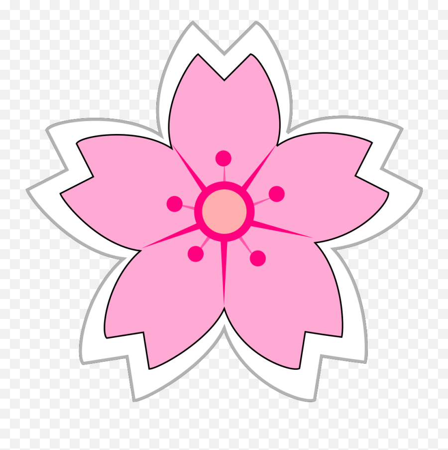 Sakura Symbol Svg Vector Clip Art - Svg Clipart Sakura Clip Art Png,Sakura Transparent