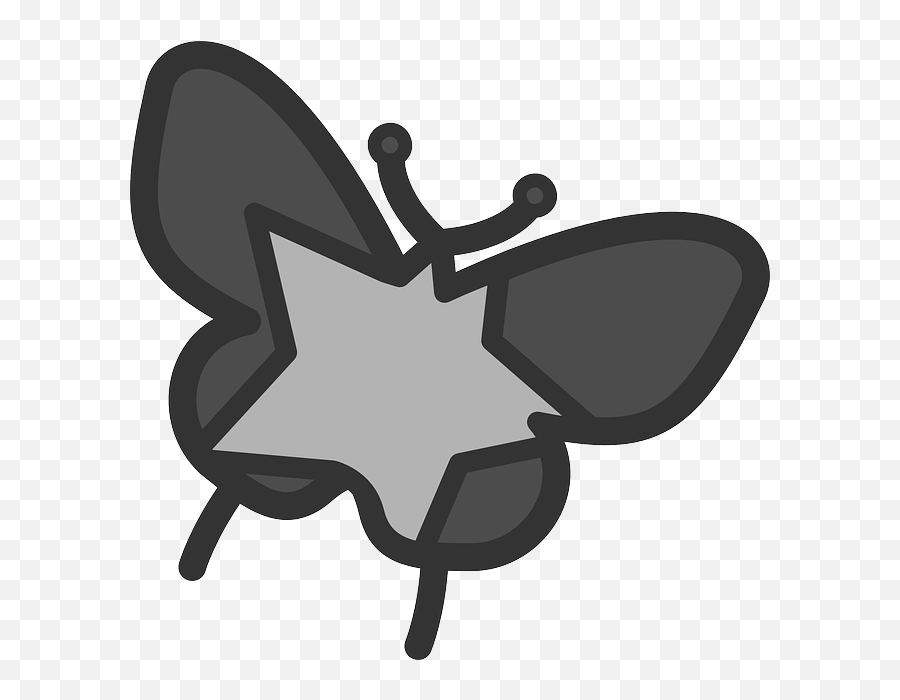 Flat Star Butterfly Theme Moth - Vector Graphics Png,Star Butterfly Icon