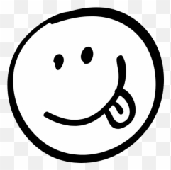 Silly Tongue Face Graphic - Symbols Free Graphics Smiley Black And White png