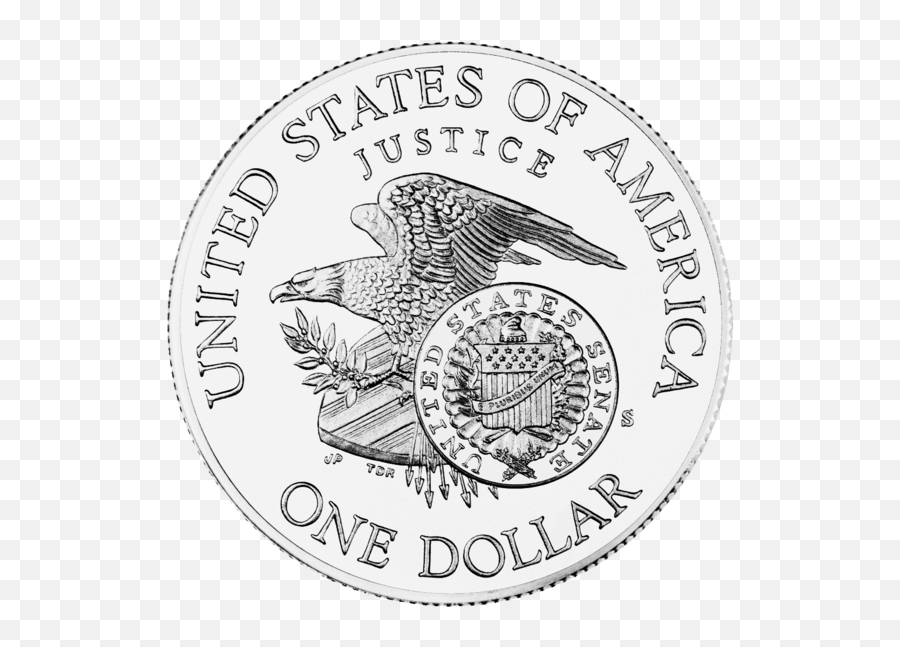 1998 Rfk Silver Dollar Reverse - Silver Dollar No Background Png,1 Dollar Png
