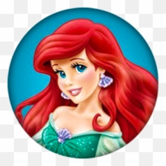 20mm Little Mermaid Ariel Disney Princess Painted Enamel - png