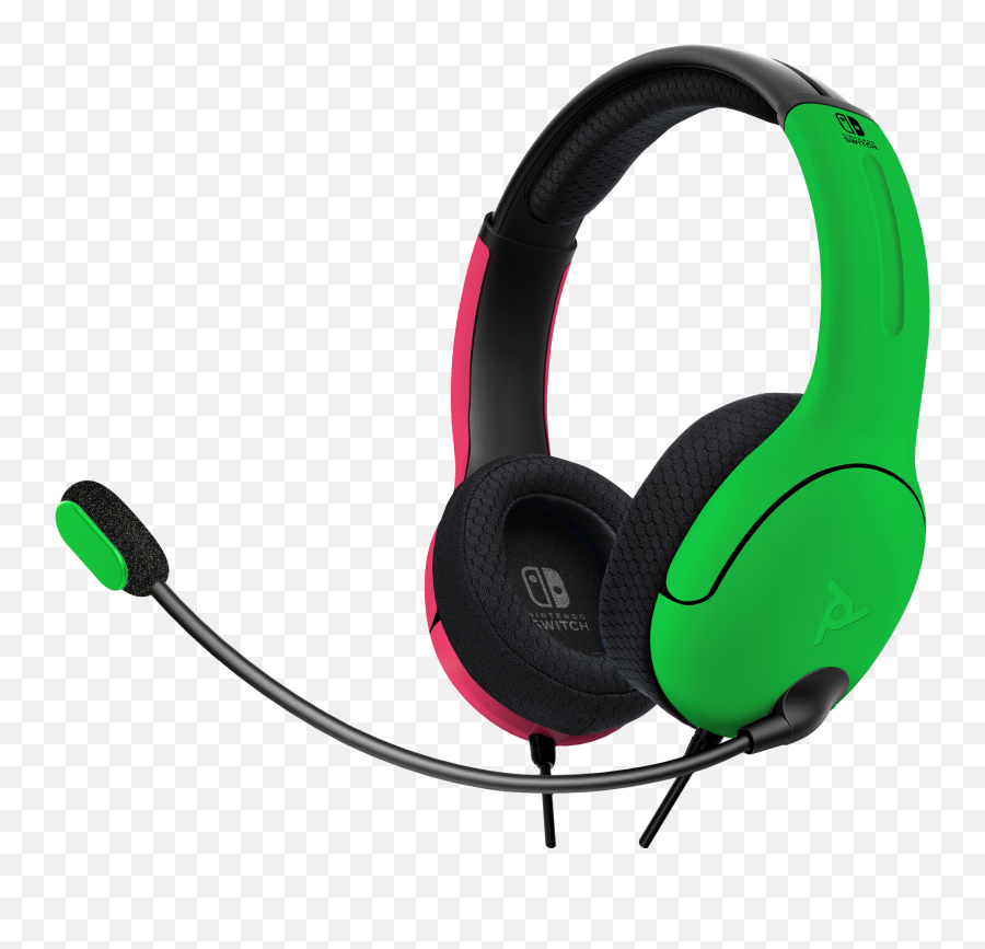 Pdp Gaming Lvl40 Wired Stereo Headset For Nintendo Switch Pinkgreen Gamestop - Headset Nintendo Switch Png,Skullcandy Icon 3 Review