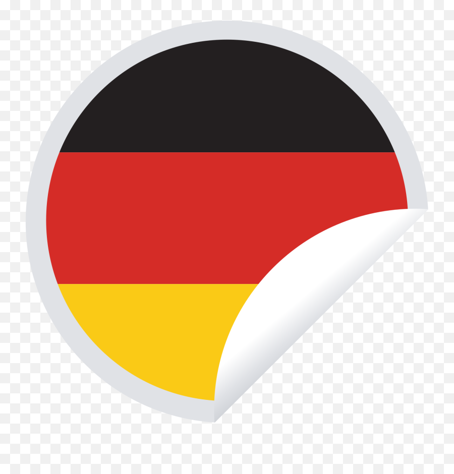 Peeling Sticker With The German Flag - Openclipart Language Png,German Icon