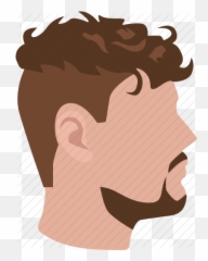 Library Of Wavy Hair Men Clip Freeuse Download Png Files - Curly Hair Cartoon Man