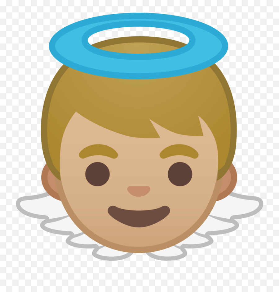 Download Hd Baby Angel Medium Light Skin Tone Icon Noto - Emoji Niño Png,Baby Boy Icon