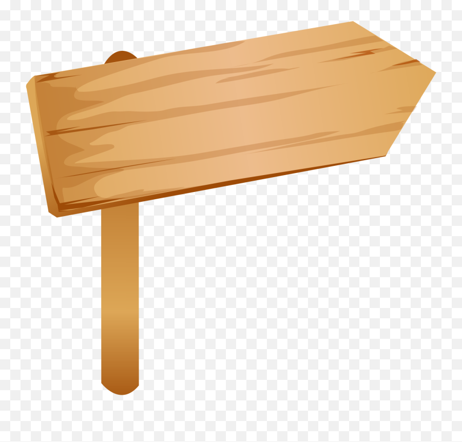 Cartoon Wood Sign Transparent Png - Arrow Wooden Sign Png,Hanging Wooden Sign Png