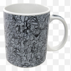Fallout Mug Vault Boy Collage - Serveware png