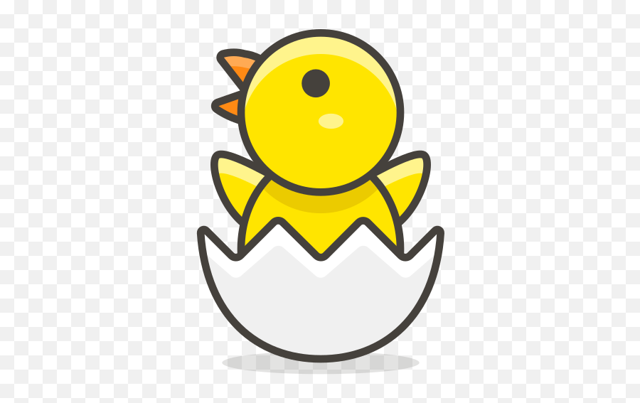 483hatching Chick Free Icon Of 780 Vector Emoji - Dibujo De Pollito En Cascaron Png,Chick Png