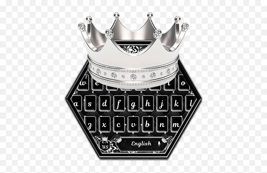 Diamond Silver Crown Keyboard Theme - Silver Png,Silver Crown Png