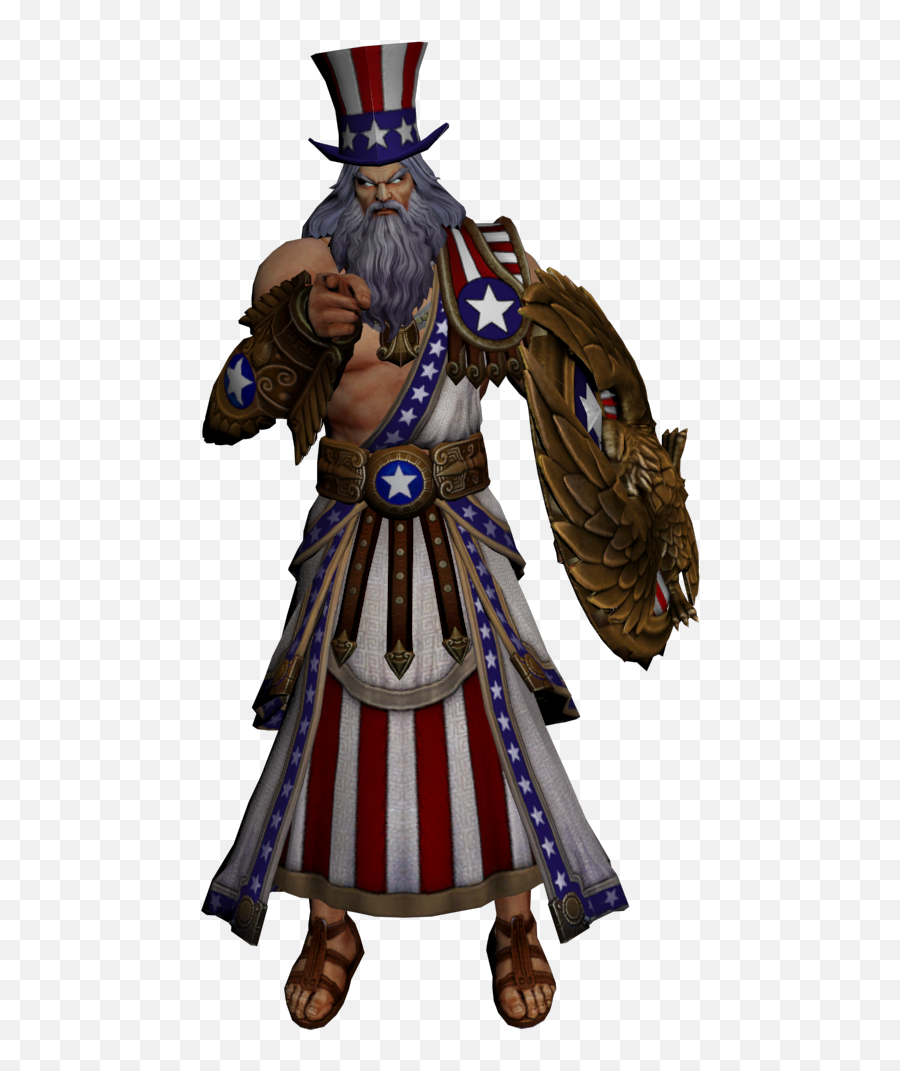 Smite Zeus Uncle Sam - Imgur Action Figure Png,Uncle Sam Png