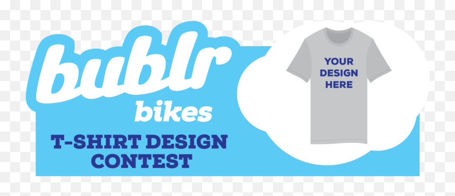 2020 Bublr T - Shirt Design Contest Bublr Bikes Poster Png,Blue Shirt Png