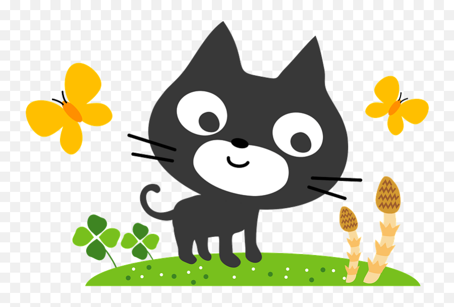 Black Cat Spring Clipart Free Download Transparent Png - 4,Black Cat Transparent