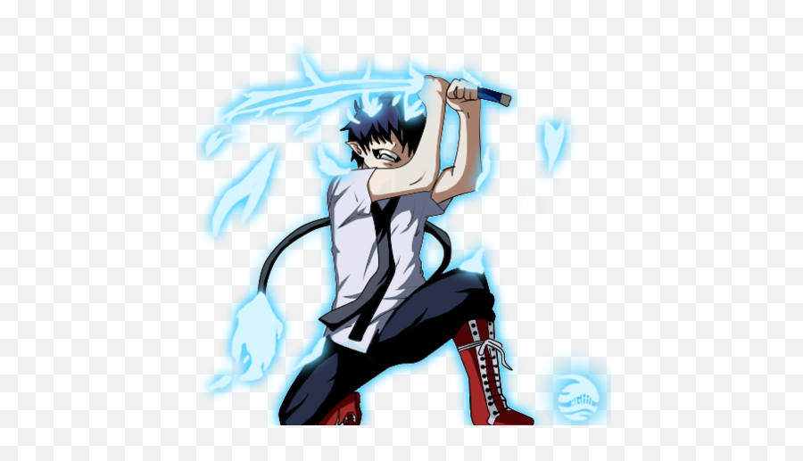 Anime Fanart And Ao No Exorcist Image - Anime Sword Character Png,Rin Okumura Png