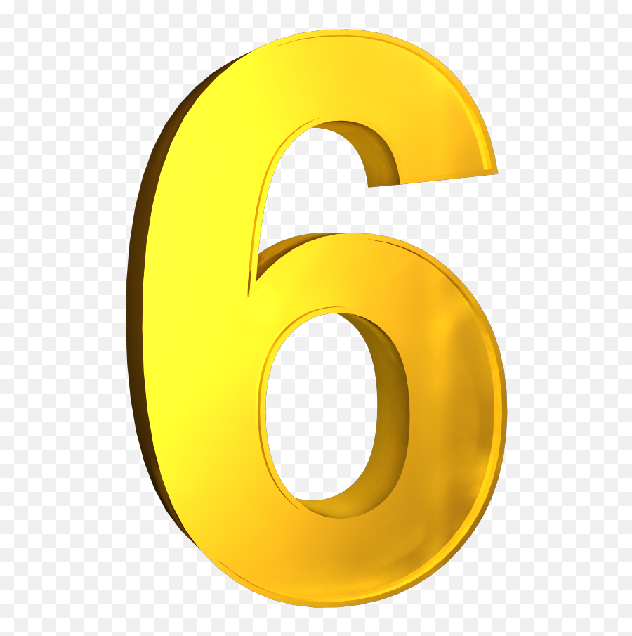Number 6 Clipart Different Font - 3d Number 6 Png,Numbers Png