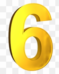 Number 6 Clipart Different Font - 3d Png