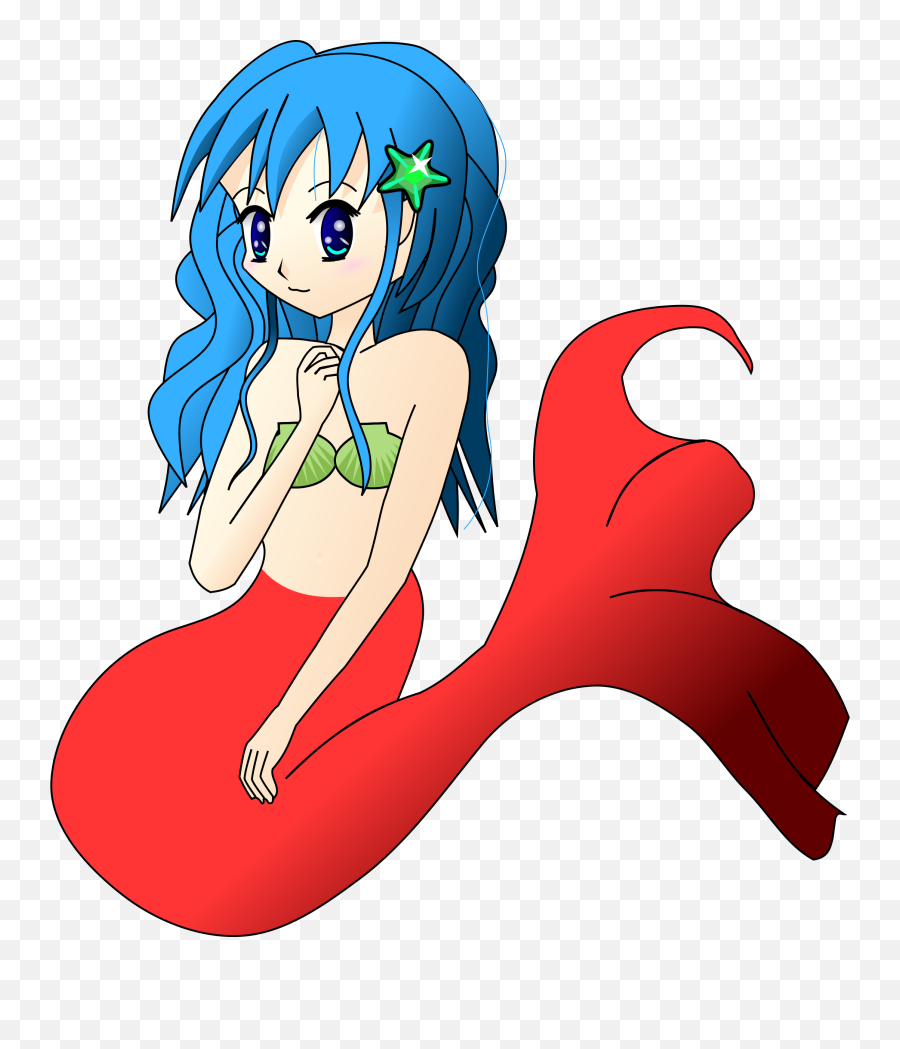 Free Mermaid Clipart And Animated Graphics 2 - Clipartix Anime Mermaid Png,Mermaid Transparent Background