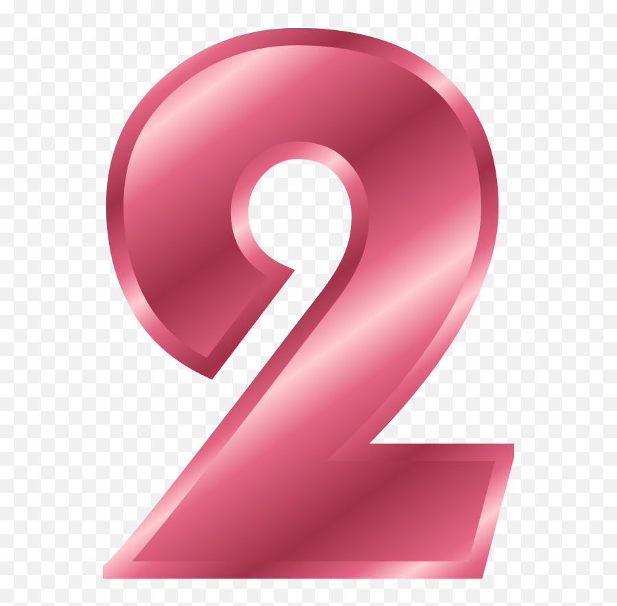 Simbolos Png - Number 2 Clipart Pink,Number 2 Transparent