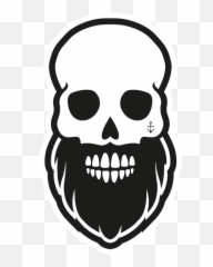 Download Barber Shop Skull Png - Full Size PNG Image PNGkit With Beard