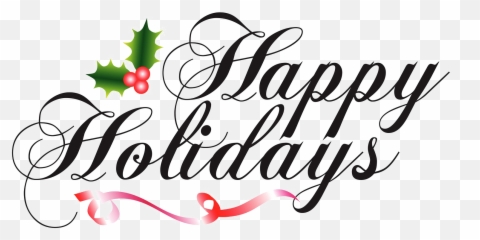 Christmas Happy Holidays Png Free - Clip Art