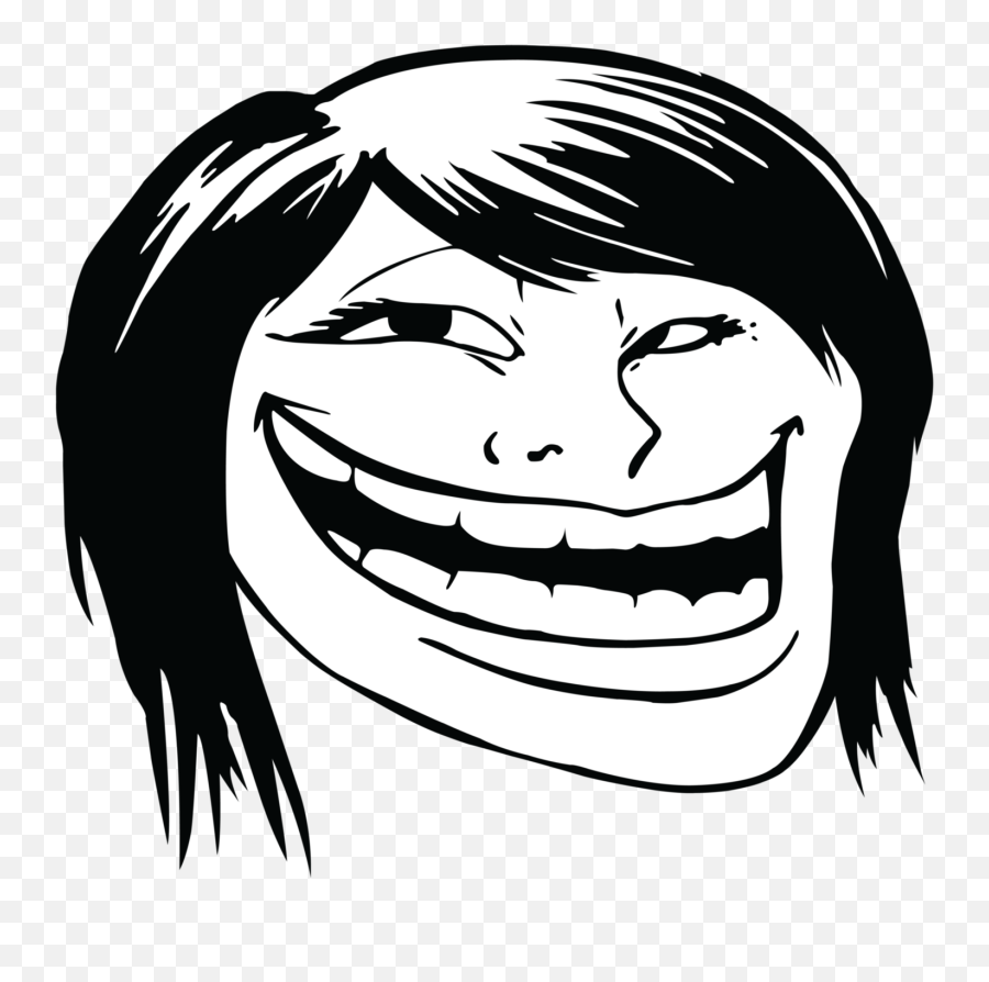 Troll Face Png No Background Gt - Girl Troll Face Png,Troll Face Png No Background