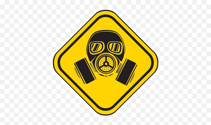 Printed Vinyl Gas Mask Sign - Logo Of Chemical Hazard Png,Gas Mask Logo