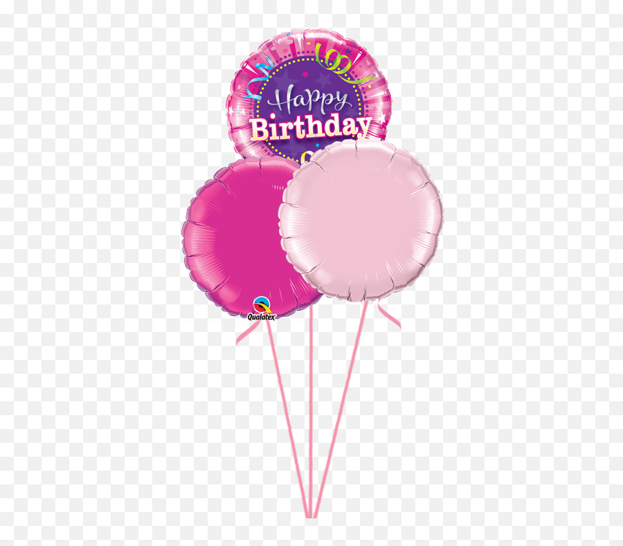 Pink Balloons Png - Birthday Hot Pink Balloons By Post Globo Rosa De Cumpleaños Png,Pink Balloon Png
