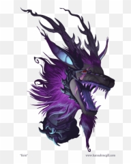 Purple Dragon Png - A Painting Of Snarly Purple Dragon Illustration