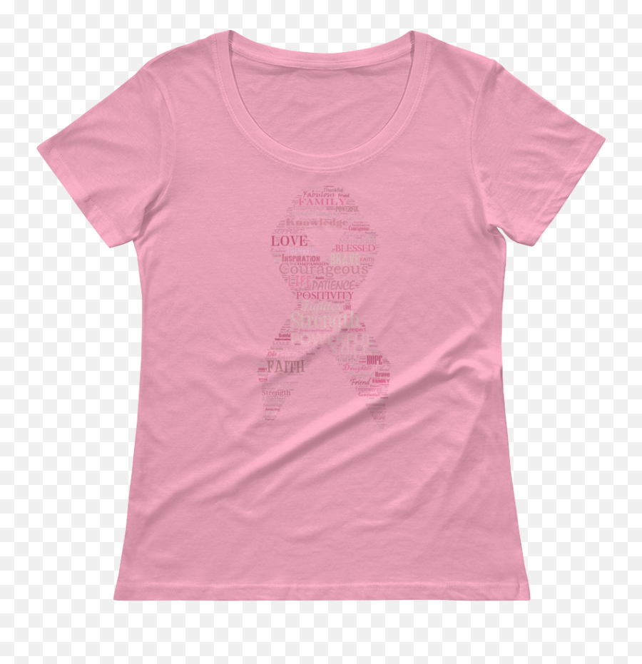 Black Cancer Ribbon Png - Image Of Ladiesfit Pink Ribbon Christmas Tshirt,Breast Cancer Ribbon Png